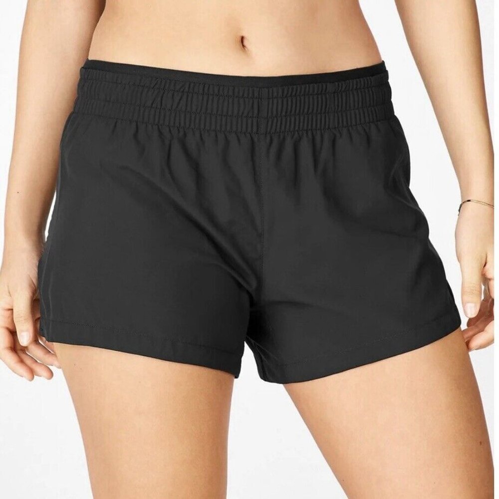 Fabletics Black Breathe Run Short (Plus Sz 1X) Hali Mid-Rise Active Brief Lined